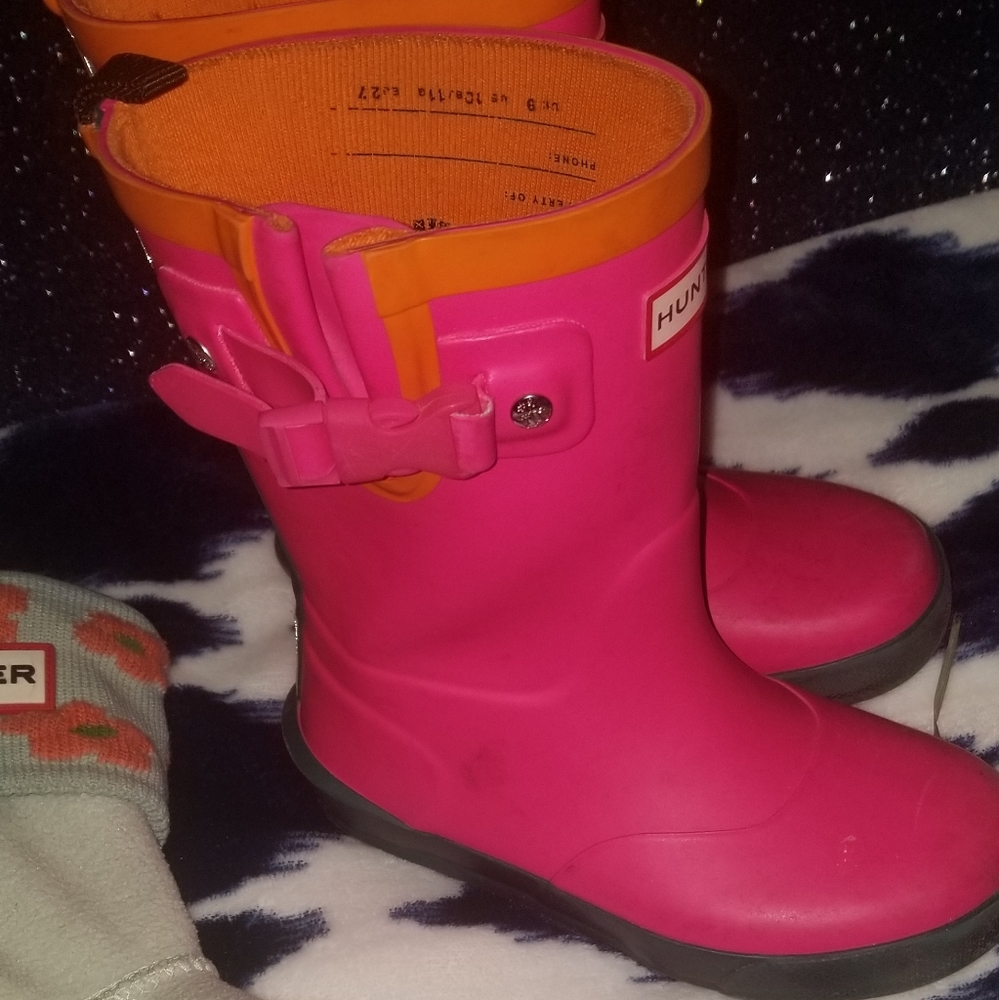 Kids hunter boots with socks